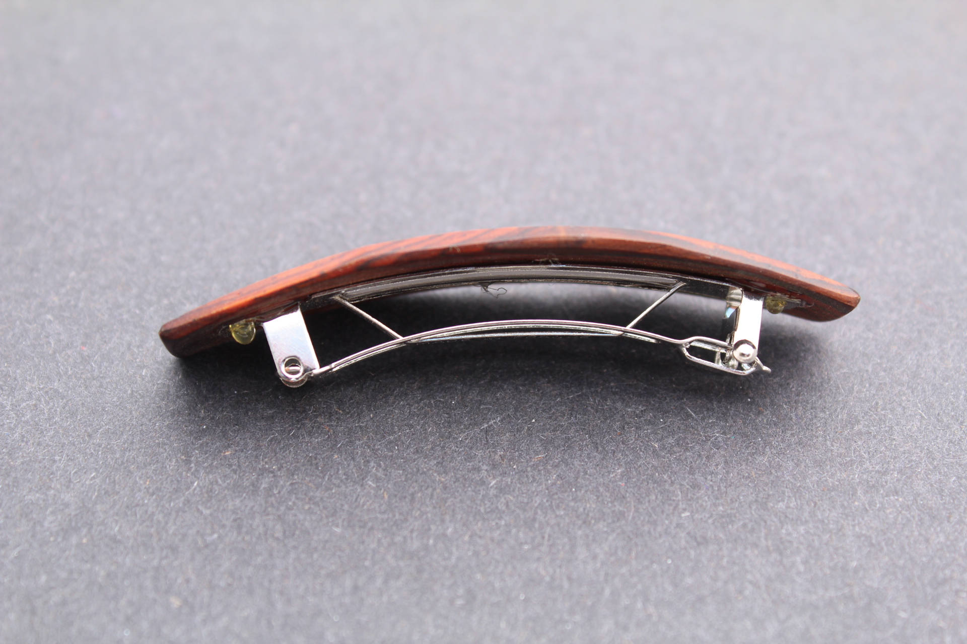 Wooden Hair Barrette, Hair Clip, French Clip Barrette, Small clip Baby barrette Wood Handmade in USA Cocobolo wood