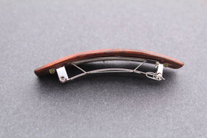 Wood French Clip Hair Barrette Girl Average hair Valentine's gift Birthday Anniversary Woman Cocobolo Wood Made in USA