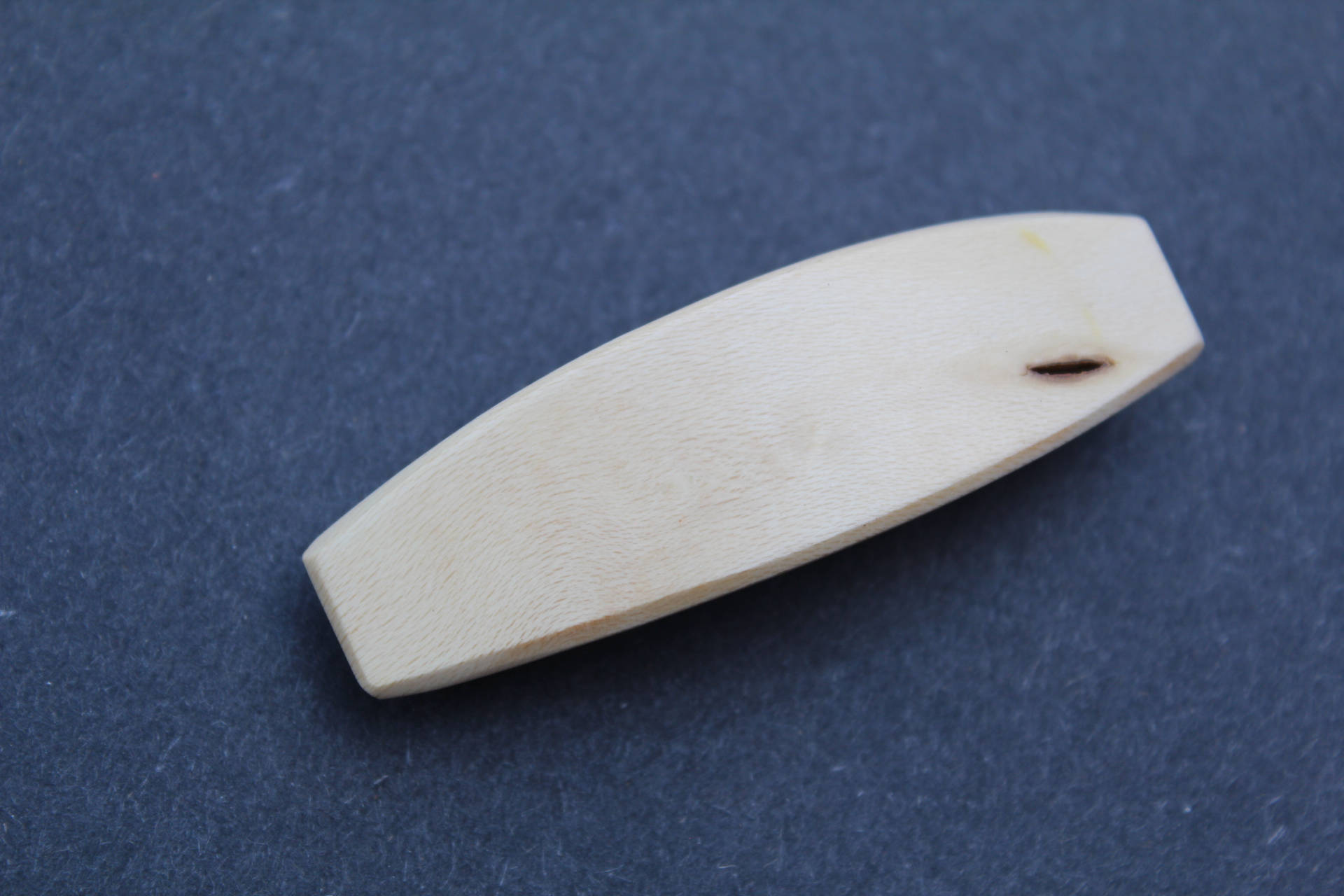 Maple Wood Hair Clip, White Ponytail Holder, Wooden Hair Barrette Slim Girl Toddler Small Birthday Anniversary Mother's gift Made in USA