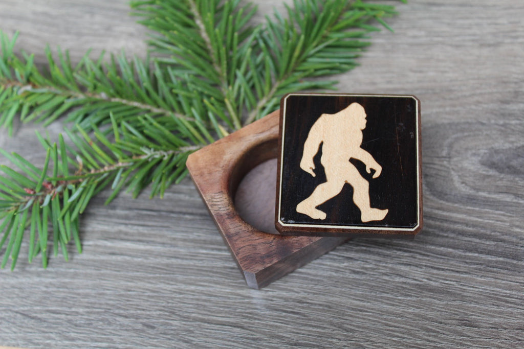 Unique jewelry Ring Box Holder Fishing His & Hers Wood bass storage Proposal  Bearer Rustic tooth Fairy Handmade Pill Box Gift for Him