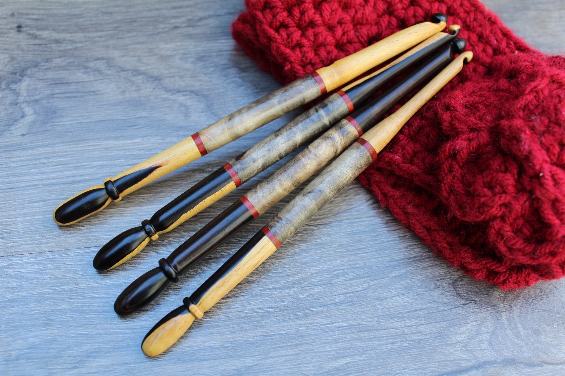 Natural Wood Hand-Turned Crochet Hook – MJYarns