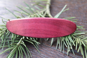 Wood Hair Clip, Purple Heart Hair Barrette, French Hair Clip Barrette, Ponytail Holder, Toddler Small Birthday Anniversary Mother's gift