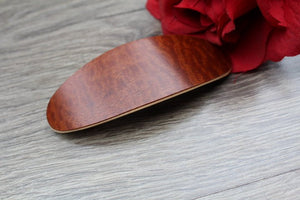 Wooden Hair Clip Brown French Hair Barrette, Hair clip Barrette, Makore Wood