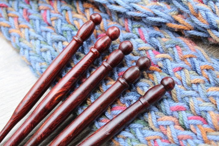 Size P-N-K-J-H Crochet Hook, Crochet hook set , Handmade set of Crochet hook, Brown **BUY ONE or SET**