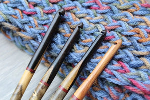 Size N-K-J-I-H Crochet Hook, Crochet hook set , Handmade set of Crochet hook, Purple Black White **BUY ONE or SET**