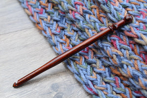 Size K Crochet hook, Cocobolo Wood Crochet hook, Handmade Crochet Hook
