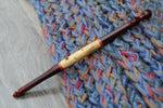 Size K Crochet hook, Pink Ivory Wood Crochet hook, Handmade Crochet Hook