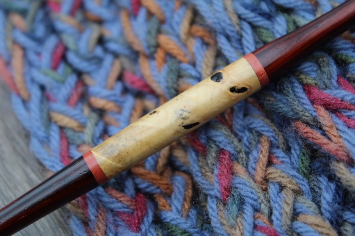 Size K Crochet hook, Pink Ivory Wood Crochet hook, Handmade Crochet Hook