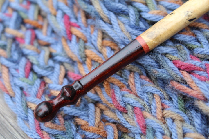 Size K Crochet hook, Pink Ivory Wood Crochet hook, Handmade Crochet Hook