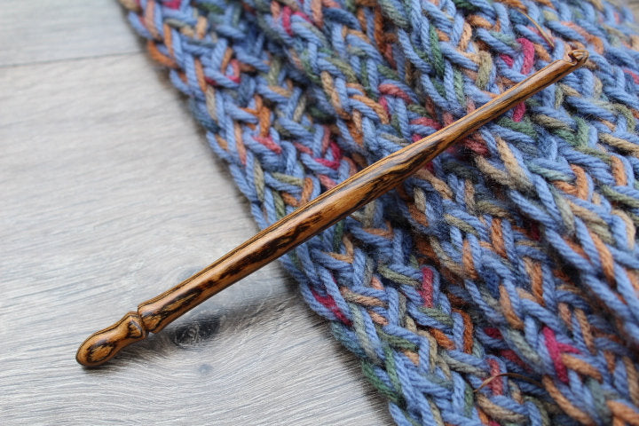 Size H Crochet hook, Bocote Wood Crochet hook, Handmade Crochet