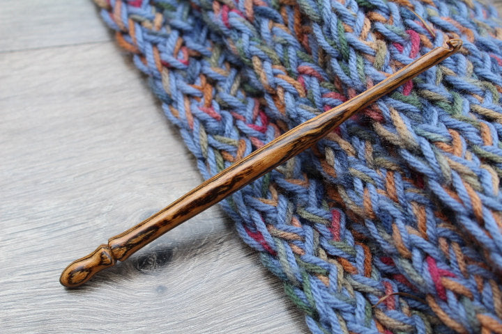 Size H Crochet hook, Bocote Wood Crochet hook, Handmade Crochet Hook