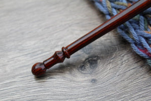 Size K Crochet hook, Cocobolo Wood Crochet hook, Handmade Crochet Hook