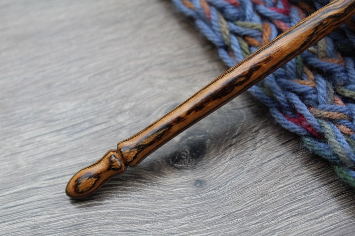 Size H Crochet hook, Bocote Wood Crochet hook, Handmade Crochet Hook