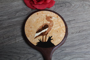 Wood Hand Mirror, Wooden Hand Mirror, Handheld Hand mirror, Hand Held Mirror, Wood Inlay Mirror, Marquetry Mirror, Gift for mom Handmade