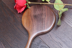 Walnut Hand Held Mirror, Wooden Large Wall Mirror, Vanity Mirror, Christmas gift, Birthday gift for Her, Made in USA