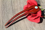 Wooden Hair Stick, 2 prongs, Hair Comb,  Cocobolo 2 prongs Hair Fork Wood Gift for Her Christmas Made In USA