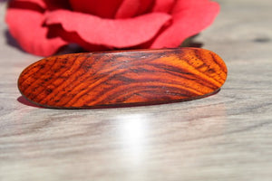 Small French Clip Hair Barrette Girl Toddler Cocobolo Birthday Anniversary Mother's gift Wood Made in USA