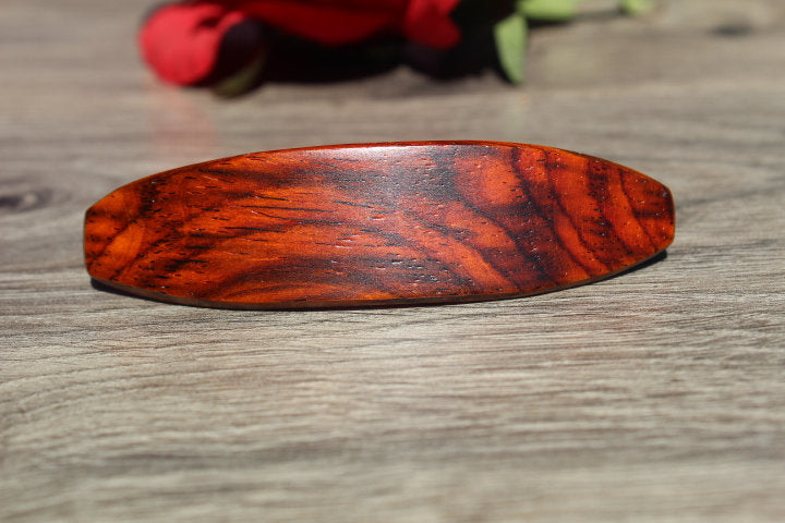 Wooden French Clip Hair Barrette Baby Girl Toddler Cocobolo Valentine's gift Birthday Anniversary Woman Cocobolo Wood Made in USA