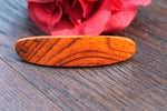 Wooden Hair Barrette, Brown Hair Clip, French Clip Barrette, Small clip barrette Wood Handmade in USA Cocobolo wood