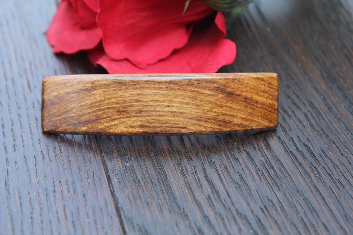 Wooden  Hair Barrette, Wood Hair Clip, French Clip Barrette, Small clip barrette Salvaged Wood Handmade in USA