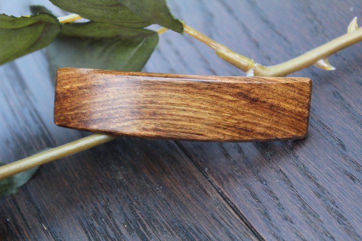 Wooden  Hair Barrette, Wood Hair Clip, French Clip Barrette, Small clip barrette Salvaged Wood Handmade in USA