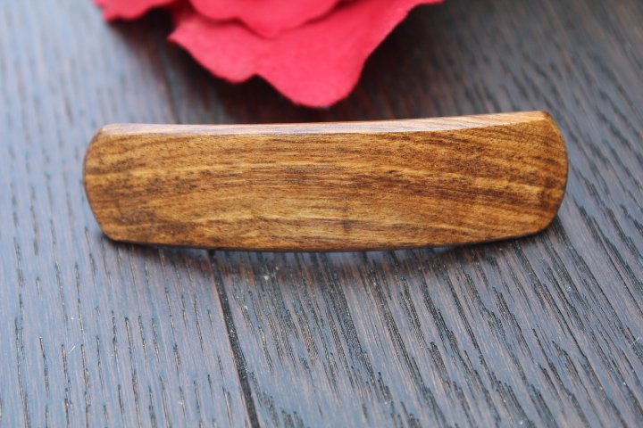Wooden  Hair Barrette, Hair Clip, French Clip Barrette, Small clip barrette Salvaged Wood Handmade in USA
