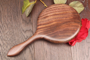 Walnut Mirror, Wood Hand Mirror, Wooden Wall Mirror, Personalized Mirror, Figured Oregon Black Walnut Handmade in USA