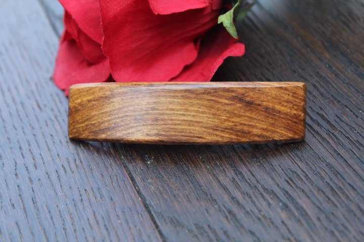 Wooden  Hair Barrette, Wood Hair Clip, French Clip Barrette, Small clip barrette Salvaged Wood Handmade in USA