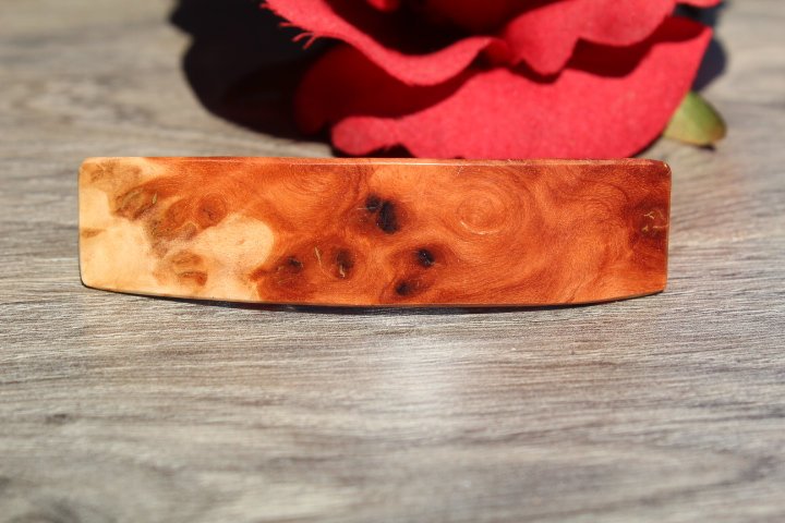 Wood Hair Barrette, Wood Hair Clip, Hair Clip Barrette, French Hair Clip barrette, French France Barrette Gift for mom Made in USA