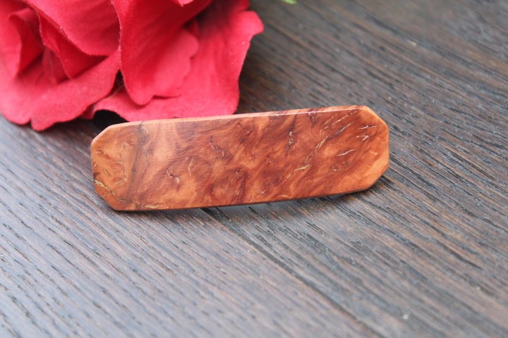 Manzanita Hair Barrette, Hair Clip, Hair Barrette, Wood barrette, French France Barrette Gift for mom Made in USA