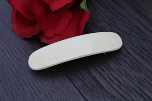 White Wood Hair Clip, French Hair Barrette, Baby Girl Toddler Christmas Gift, Mother's Valentine's gift Birthday Anniversary Woman Wood