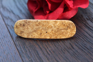Wood Burl Hair Clip, Maple Hair Barrette, French Hair Clip barrette, French France Barrette Gift for mom Made in USA