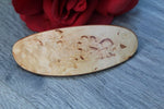 Large Hair Clip, White French Hair Barrette, Burl Wood Hair clip Barrette, wood Barrette