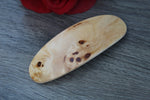 White Hair Clip, Wood Burl French Hair Barrette, Maple French clip Barrette