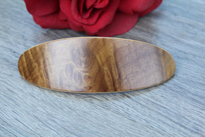 Myrtle Wood Burl Hair Clip, Wood Hair Barrette, Women Hair accessories, Large Hair Clip Barrette, Hair Barrette, French Clip, Thick Hair